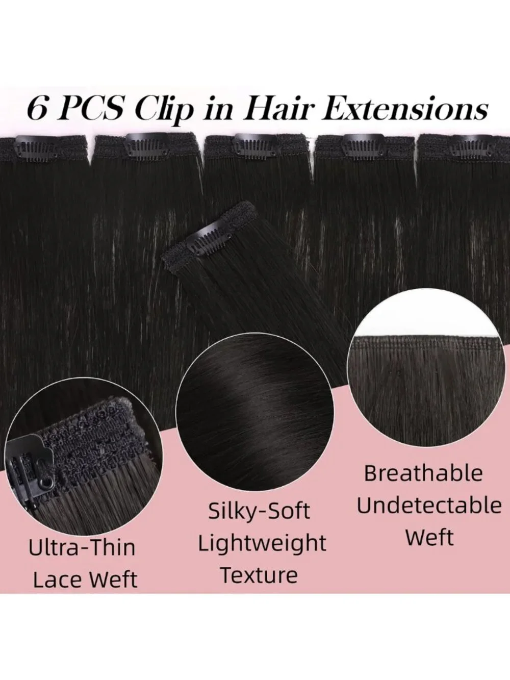 6PCS Clip-In Real Human Hair Extensions 10'' | Seamless Mini Hairpieces for